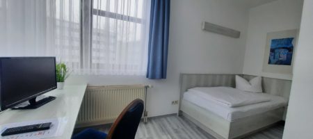Ansicht des Einzelzimmers